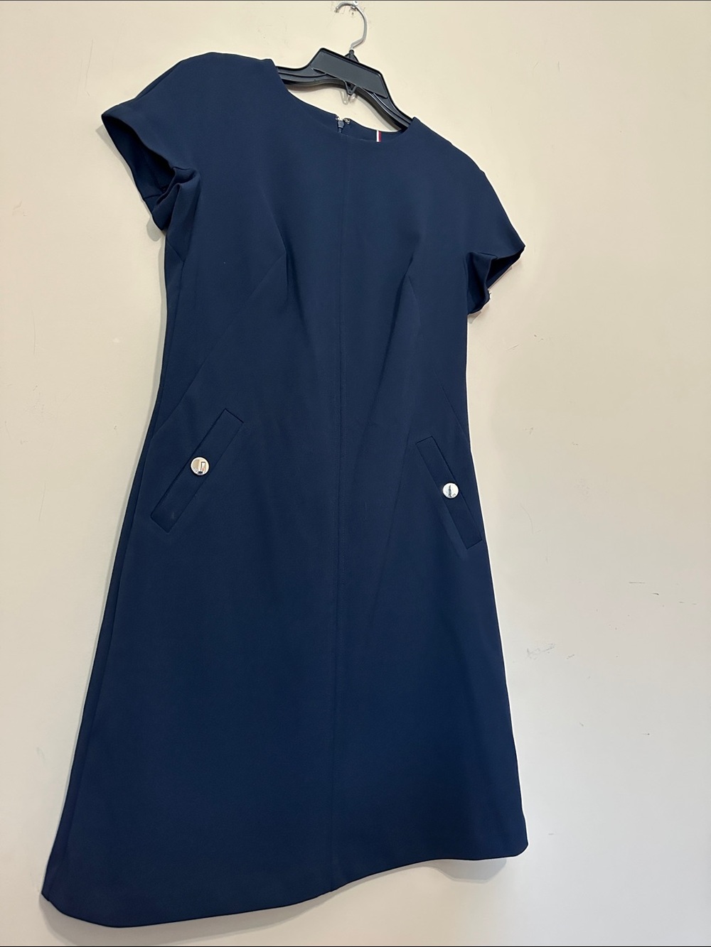 Tommy Hilfiger Navy Short-Sleeve Sheath Dress